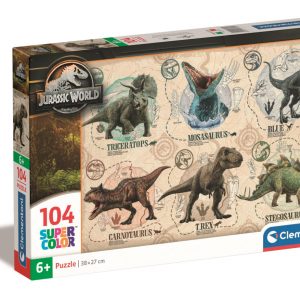 PUZZLE 104 ELEMENTY JURASSIC WORLD DINOZAURY